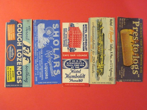 Five random matchcovers - five,